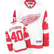 Detroit Red Wings ＃40 Women's Henrik Zetterberg Reebok Authentic White Away Jersey