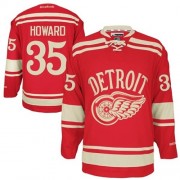 Detroit Red Wings ＃35 Men's Jimmy Howard Reebok Authentic Red 2014 Winter Classic Jersey