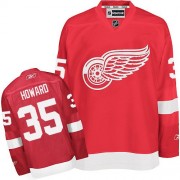 Detroit Red Wings ＃35 Men's Jimmy Howard Reebok Authentic Red Home Jersey