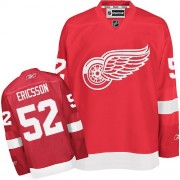 Detroit Red Wings ＃52 Men's Jonathan Ericsson Reebok Authentic Red Home Jersey