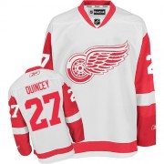 Detroit Red Wings ＃27 Men's Kyle Quincey Reebok Authentic White Away Jersey