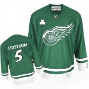 Detroit Red Wings ＃5 Men's Nicklas Lidstrom Reebok Authentic Green St Patty's Day Jersey