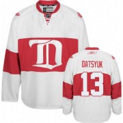 Detroit Red Wings ＃13 Men's Pavel Datsyuk Reebok Authentic White Third Winter Classic Jersey