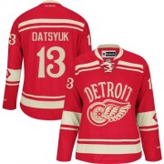Detroit Red Wings ＃13 Women's Pavel Datsyuk Reebok Premier Red 2014 Winter Classic Jersey