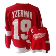 Detroit Red Wings ＃19 Men's Steve Yzerman CCM Authentic Red Throwback Jersey