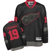 Detroit Red Wings ＃19 Men's Steve Yzerman Reebok Premier Black Ice Jersey