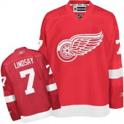 Detroit Red Wings ＃7 Men's Ted Lindsay Reebok Authentic Red Home Jersey