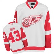Detroit Red Wings ＃43 Men's Darren Helm Reebok Authentic White Away Jersey