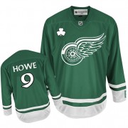 Detroit Red Wings ＃9 Men's Gordie Howe Reebok Authentic Green St Patty's Day Jersey