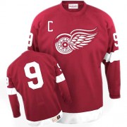 Detroit Red Wings ＃9 Men's Gordie Howe Mitchell and Ness Authentic Red Throwback Jersey