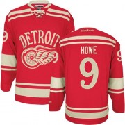 Detroit Red Wings ＃9 Men's Gordie Howe Reebok Authentic Red 2014 Winter Classic Jersey