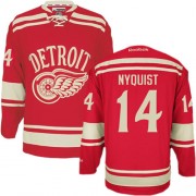 Detroit Red Wings ＃14 Men's Gustav Nyquist Reebok Authentic Red 2014 Winter Classic Jersey