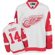 Detroit Red Wings ＃14 Men's Gustav Nyquist Reebok Authentic White Away Jersey