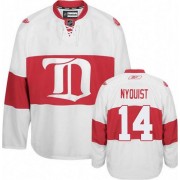 Detroit Red Wings ＃14 Men's Gustav Nyquist Reebok Authentic White Third Winter Classic Jersey
