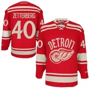 Detroit Red Wings ＃40 Men's Henrik Zetterberg Reebok Authentic Red 2014 Winter Classic Jersey