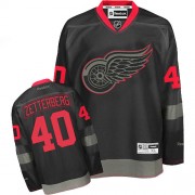 Detroit Red Wings ＃40 Men's Henrik Zetterberg Reebok Authentic Black Ice Jersey