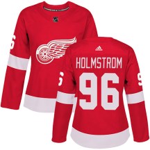 Detroit Red Wings Women's Tomas Holmstrom Adidas Authentic Red Home Jersey