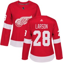 Detroit Red Wings Women's Reed Larson Adidas Authentic Red Home Jersey