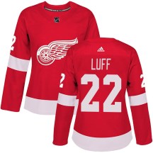 Detroit Red Wings Women's Matt Luff Adidas Authentic Red Home Jersey