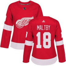 Detroit Red Wings Women's Kirk Maltby Adidas Authentic Red Home Jersey