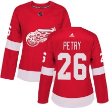 Detroit Red Wings Women's Jeff Petry Adidas Authentic Red Home Jersey