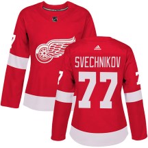 Detroit Red Wings Women's Evgeny Svechnikov Adidas Authentic Red Home Jersey