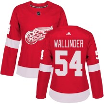 Detroit Red Wings Women's William Wallinder Adidas Authentic Red Home Jersey