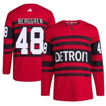 Detroit Red Wings Youth Jonatan Berggren Adidas Authentic Red Reverse Retro 2.0 Jersey