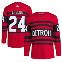 Detroit Red Wings Youth Chris Chelios Adidas Authentic Red Reverse Retro 2.0 Jersey