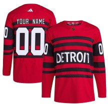 Detroit Red Wings Youth Custom Adidas Authentic Red Custom Reverse Retro 2.0 Jersey