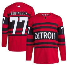 Detroit Red Wings Youth Simon Edvinsson Adidas Authentic Red Reverse Retro 2.0 Jersey