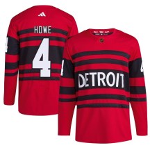 Detroit Red Wings Youth Mark Howe Adidas Authentic Red Reverse Retro 2.0 Jersey