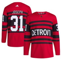 Detroit Red Wings Youth Curtis Joseph Adidas Authentic Red Reverse Retro 2.0 Jersey