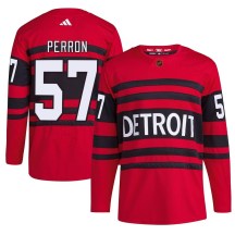 Detroit Red Wings Youth David Perron Adidas Authentic Red Reverse Retro 2.0 Jersey