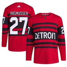 Detroit Red Wings Youth Michael Rasmussen Adidas Authentic Red Reverse Retro 2.0 Jersey