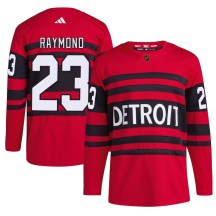 Detroit Red Wings Youth Lucas Raymond Adidas Authentic Red Reverse Retro 2.0 Jersey