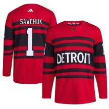Detroit Red Wings Youth Terry Sawchuk Adidas Authentic Red Reverse Retro 2.0 Jersey