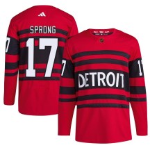 Detroit Red Wings Youth Daniel Sprong Adidas Authentic Red Reverse Retro 2.0 Jersey