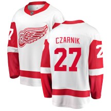 Detroit Red Wings Men's Austin Czarnik Fanatics Branded Breakaway White Away Jersey