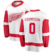 Detroit Red Wings Men's Simon Edvinsson Fanatics Branded Breakaway White Away Jersey