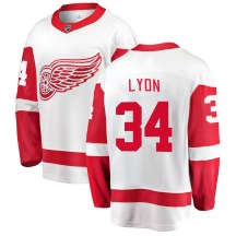 Detroit Red Wings Men's Alex Lyon Fanatics Branded Breakaway White Away Jersey