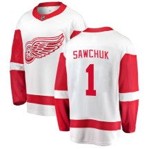 Detroit Red Wings Men's Terry Sawchuk Fanatics Branded Breakaway White Away Jersey
