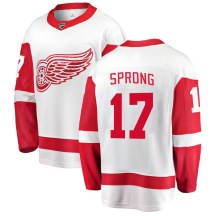 Detroit Red Wings Men's Daniel Sprong Fanatics Branded Breakaway White Away Jersey