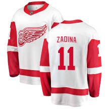Detroit Red Wings Men's Filip Zadina Fanatics Branded Breakaway White Away Jersey