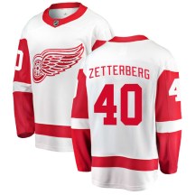 Detroit Red Wings Men's Henrik Zetterberg Fanatics Branded Breakaway White Away Jersey
