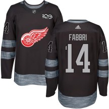 Detroit Red Wings Men's Robby Fabbri Authentic Black 1917-2017 100th Anniversary Jersey