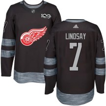 Detroit Red Wings Men's Ted Lindsay Authentic Black 1917-2017 100th Anniversary Jersey
