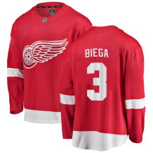 Detroit Red Wings Men's Alex Biega Fanatics Branded Breakaway Red Home Jersey