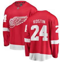 Detroit Red Wings Men's Klim Kostin Fanatics Branded Breakaway Red Home Jersey