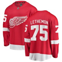 Detroit Red Wings Men's John Lethemon Fanatics Branded Breakaway Red Home Jersey